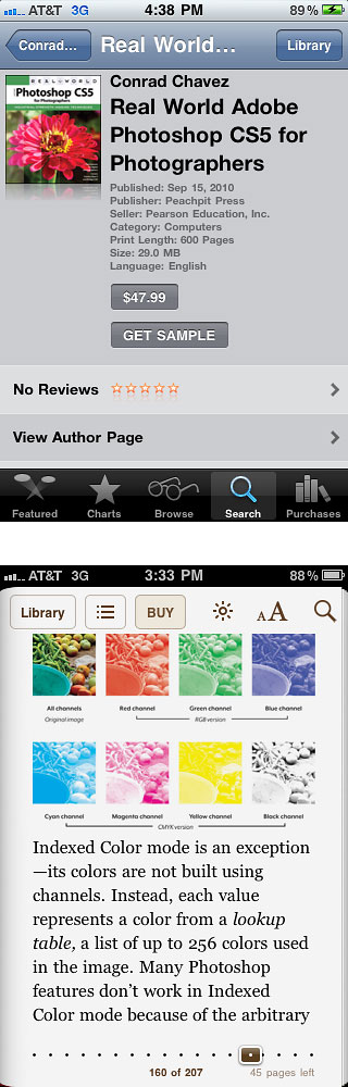 iBookstore-promo Reading my book on an iPhone