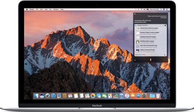 macOS 10.12 Sierra image, courtesy Apple Inc.